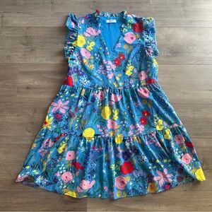 Avara Floral Blue Dress